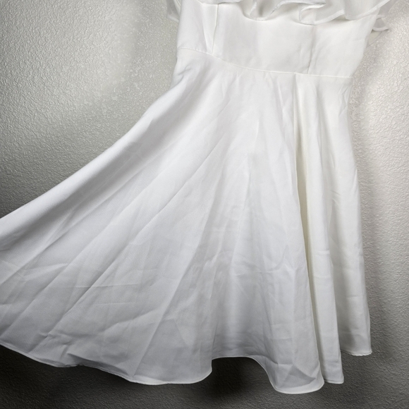 Lulus Size Small White Off The Shoulder Mini Skater Swing - Picture 7 of 9